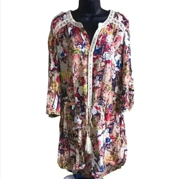 Chelsea & Violet Floral Abstract Romper Size S - Picture 1 of 6